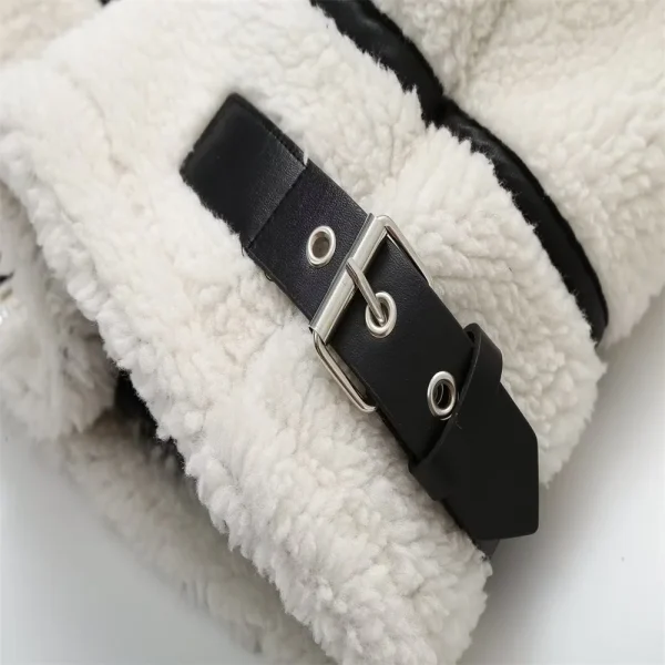PB & ZA 2023 Autunno Nuove Donne di Usura Stile Europeo e Americano Casual Pelliccia di Un Pezzo di Lana di Agnello di Colore di Contrasto Peluche Giacca Calda C 6