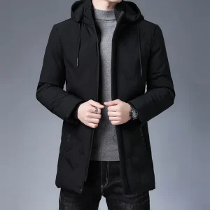 Nuovo marchio con cappuccio moda casual lungo addensare capispalla Parka giacca da uomo giacca a vento invernale cappotti abbigliamento uomo Parka di alta qualità 1