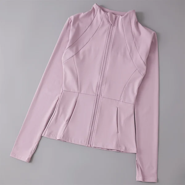 Abbigliamento da yoga Giacca a vento Abbigliamento sportivo Donna da corsa Felpa a maniche lunghe Giacche sportive Top da donna Top da allenamento Abbigliamento sportivo 4