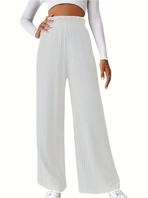 Nuovi pantaloni casual in maglia larga autunno e inverno da donna 6