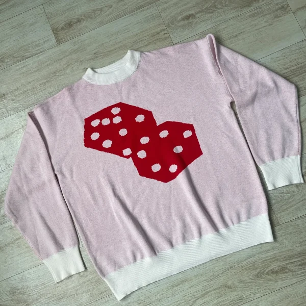 2024 Autunno Inverno Maglione delle Donne Casual Manica Lunga Lavorato A Maglia Caldo Pullover Dadi Grafica di Base Solido Maglione Magliette E Camicette Abiti di Moda 1