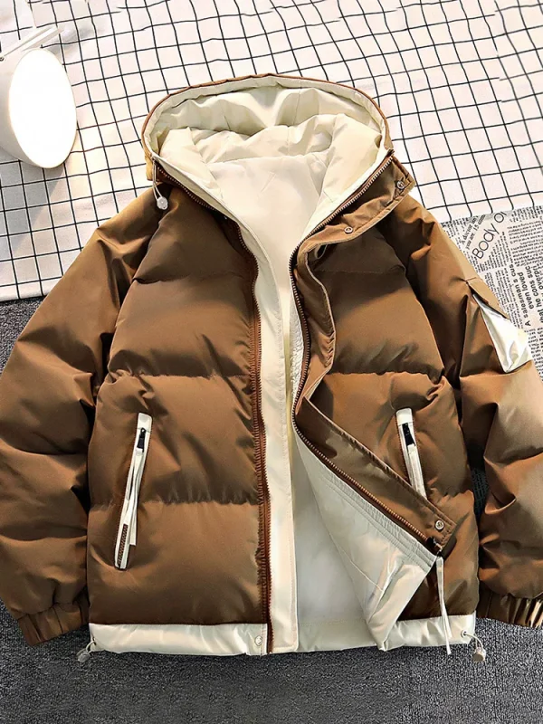 2025 Autunno/Inverno addensare Parka Cappotto da uomo Nuovo stile Moda Casual Stile allentato Comodo piumino Cappotto caldo spesso per uomo 6
