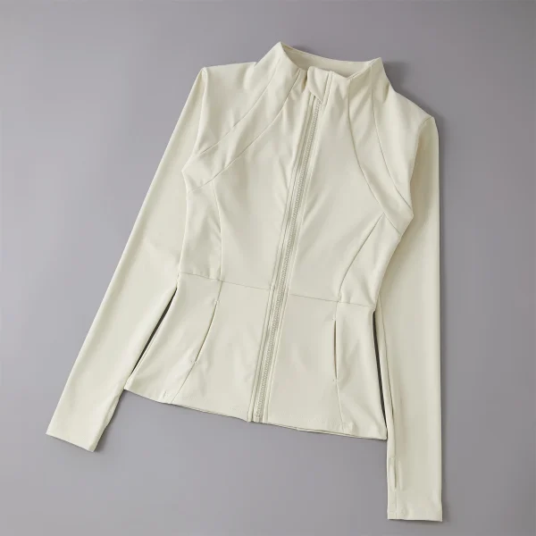 Abbigliamento da yoga Giacca a vento Abbigliamento sportivo Donna da corsa Felpa a maniche lunghe Giacche sportive Top da donna Top da allenamento Abbigliamento sportivo 2