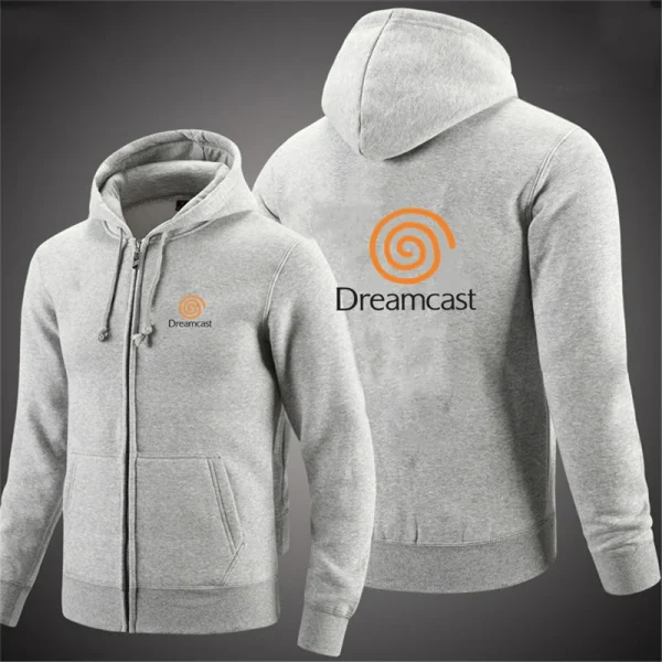 New Dreamcast Sega autunno uomo felpe giacca a maniche lunghe con cappuccio giacca con chiusura a cerniera felpe con cappuccio maschile Slim Fit abbigliamento maschile 3