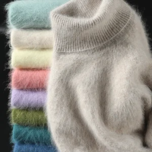 Basic Bottoming Autunno Inverno 100% visone Cashmere maglione da donna pullover femminile manica lunga maglieria top colletto rovesciato top 1