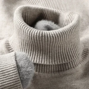 Sweatwear Uomo Anti-pilling Maglione dolcevita lavorato a maglia di alta qualità Slim Fit Pullover a maniche lunghe Tinta unita Tendenza Abbigliamento uomo 1