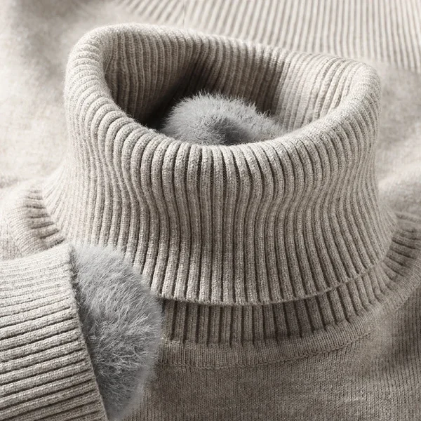 Sweatwear Uomo Anti-pilling Maglione dolcevita lavorato a maglia di alta qualità Slim Fit Pullover a maniche lunghe Tinta unita Tendenza Abbigliamento uomo 1