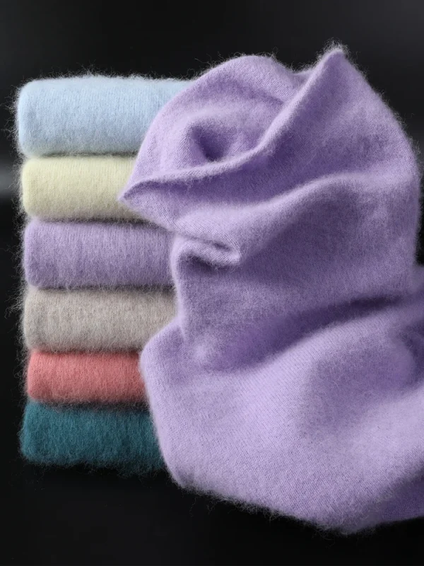 Autunno Inverno Donna 100% visone maglione di cashmere colletto in pile pullover casual Qulity morbido caldo maglioni tinta unita maglieria top 1
