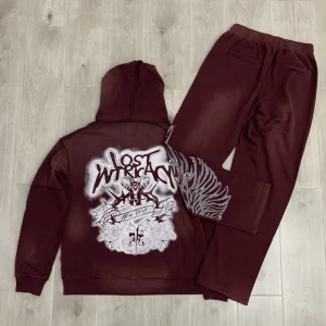 Abbigliamento da uomo Lost Intrtricacy Felpa con cappuccio con cerniera Moda Hot Diamond Print Felpa con cappuccio High Street Hip-hop Giacca strappata retrò 1