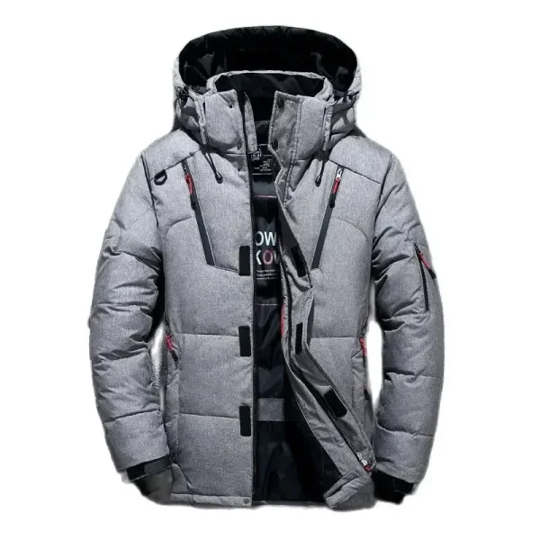 Parka da uomo in piuma d'anatra bianca - Giacca invernale da 20 gradi Parka da neve caldo spesso da uomo Cappotto Giacca a vento Parka con cappuccio Cappotto Hombre 5