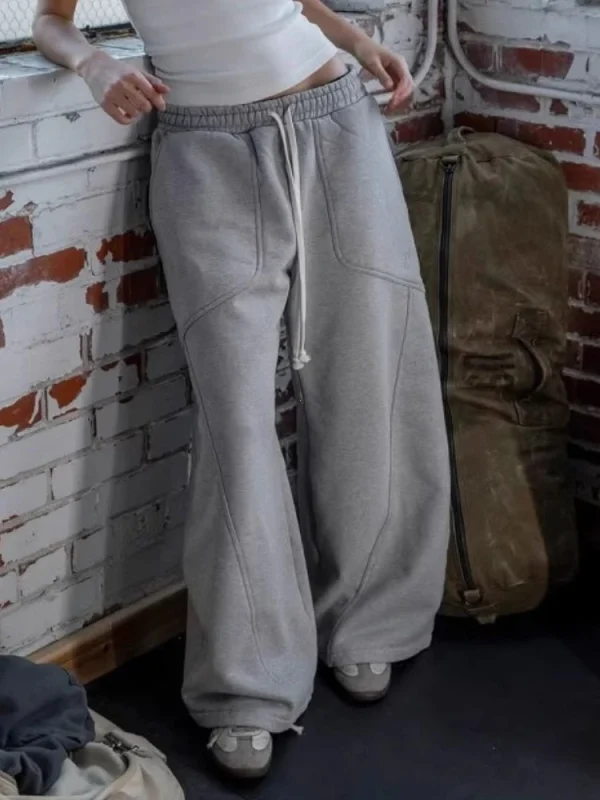 2025 Street Hip-hop Goth Harajuku Moda Versatile Pantaloni dritti a gamba larga Uomo American Retro Y2K Pantaloni larghi casual Donna 3
