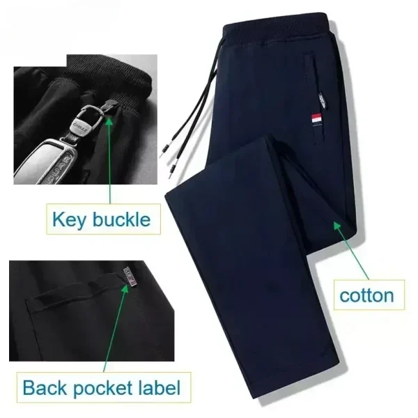 Pantaloni primaverili da uomo Fitness Abbigliamento sportivo Tuta Elastico in vita Pantaloni sportivi Pantaloni di cotone Palestre larghe Pantaloni da jogging da uomo M- 8XL 3