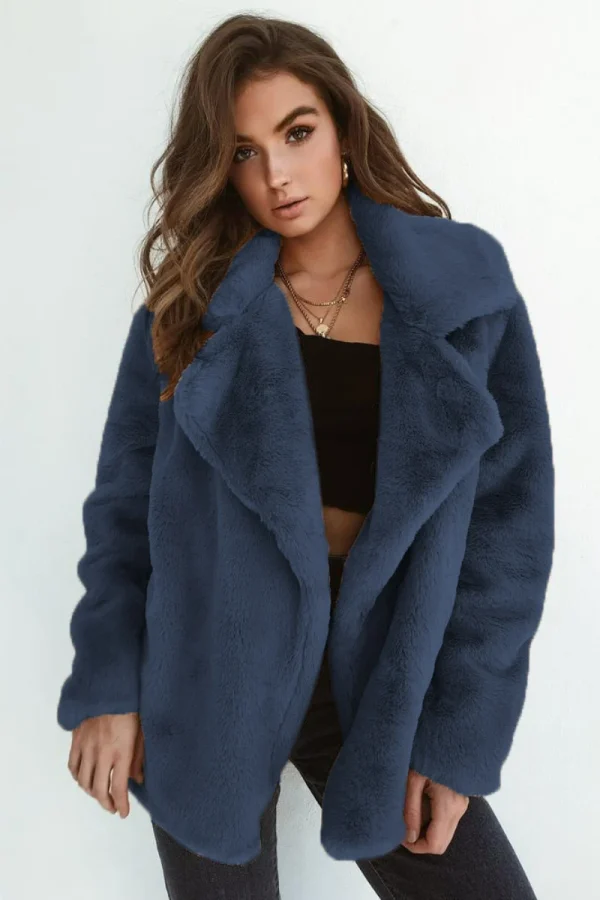 Nuove donne pelliccia sintetica elegante marrone Shaggy cappotti autunno inverno caldo peluche Teddy Coat Streetwear femminile bianco peloso soffice giacca 5