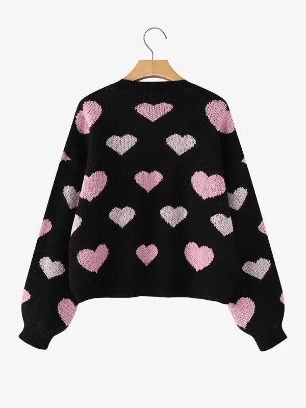 2025 ZANZEA maglione da donna moda autunno cuore stampa manica lunga pullover invernali top ufficio elegante casual streetwear maglioni 4