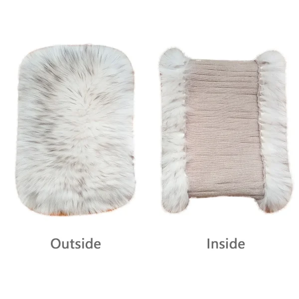 Besfilin Scialle da donna in vera pelliccia di volpe e procione Colletto alto elastico Collo Manica Spalla Coprispalle Caldo accessorio moda autunno inverno 5