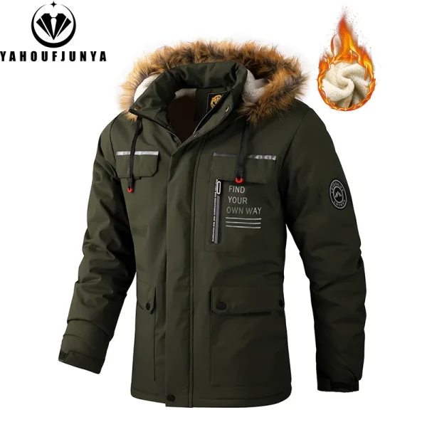 Nuovo inverno uomo capispalla in pile caldo rimovibile giacca da trekking con cappuccio uomo outdoor antivento giacca moda casual cappotto abbigliamento maschile 5