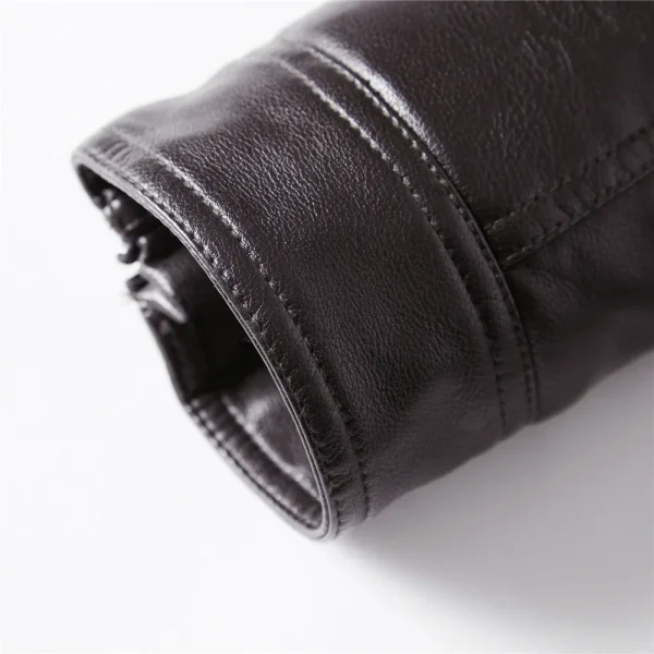 Streetwear Biker Coat Slim Fit autunno inverno cappotto uomo foderato in pelliccia uomo giacca moto moda uomo giacca in pelle caffè 5
