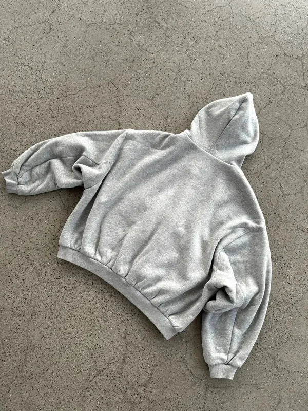 Moda coreana semplice grigio bifacciale oversize con cerniera felpa con cappuccio da donna Y2K nuovo Harajuku gotico casual Joker coppia Street Wear 6