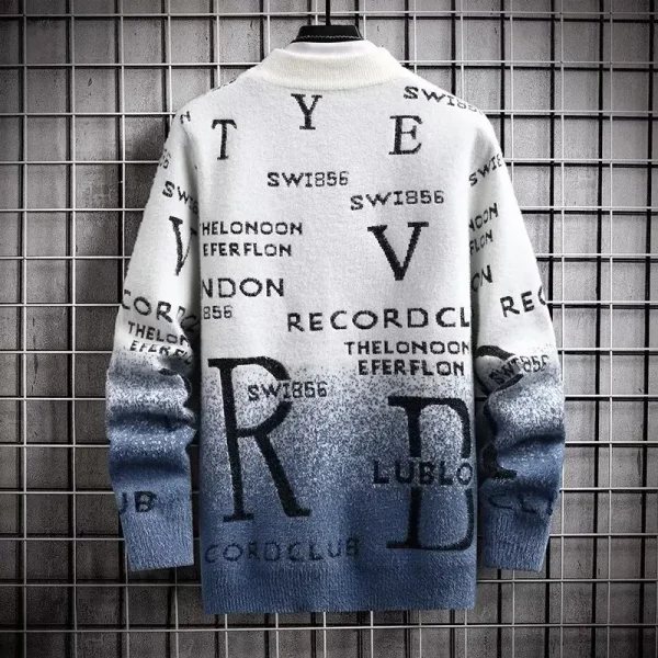 2024 maglione da uomo coreano autunno inverno moda uomo abbigliamento elementi inglesi maglione uomo casual pullover o-collo maglioni uomo 4