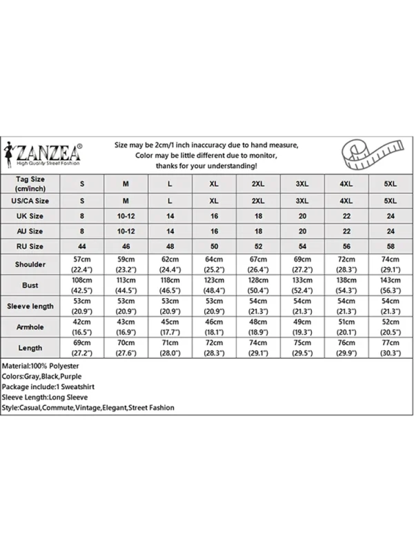 2025 ZANZEA Felpe da donna Elegante autunno Felpe con cappuccio Top a maniche lunghe Elegante OL Camicetta da lavoro Pullover Risvolto Patchwork Blusas 6