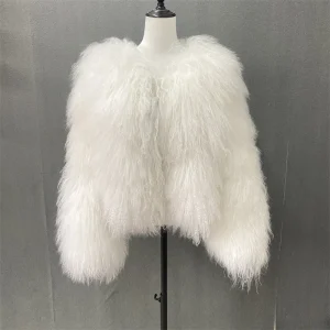 Nuovo inverno autunno moda vera giacca di pelliccia da donna genuina pelliccia di pecora della Mongolia 1