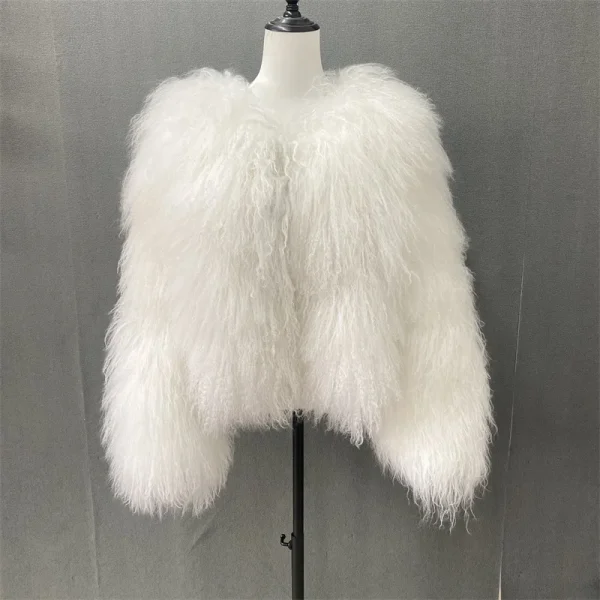 Nuovo inverno autunno moda vera giacca di pelliccia da donna genuina pelliccia di pecora della Mongolia 1