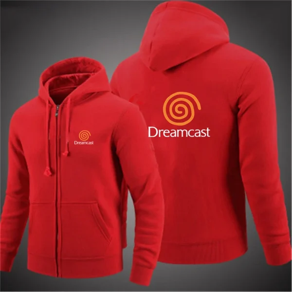 New Dreamcast Sega autunno uomo felpe giacca a maniche lunghe con cappuccio giacca con chiusura a cerniera felpe con cappuccio maschile Slim Fit abbigliamento maschile 4