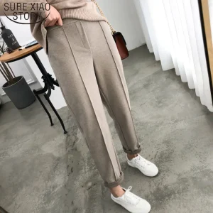 Addensare pantaloni a matita da donna 2025 pantaloni autunno inverno stile OL tuta da lavoro femminile pantaloni larghi pantaloni femminili Capris 6648 1