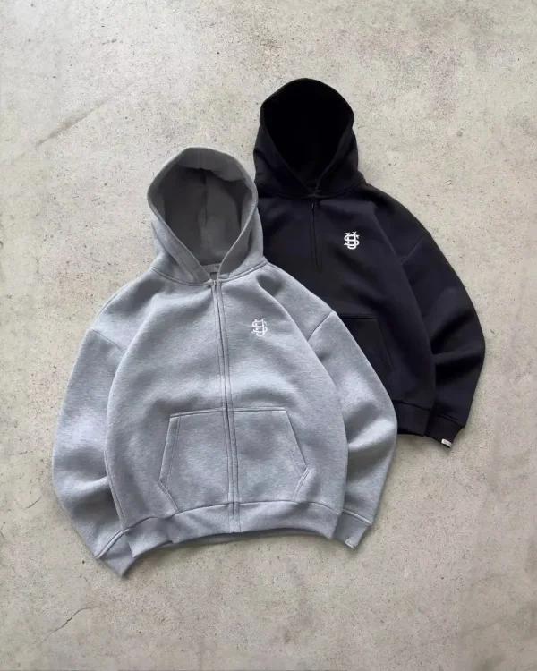 Felpa con cappuccio con cerniera ricamata modello Hip Hop Joker americano da donna Street Y2K Felpa imbottita in pile nuovo punk Felpa con cappuccio casual unisex 4