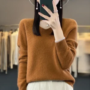 2025 maglione di cashmere da donna 100% lana maglione di lana da donna maglione pullover lavorato a maglia maglione autunno e inverno maglione pullover 1