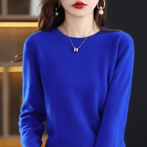 Autunno e inverno 100% maglione di pura lana maglione girocollo da donna indossare Pullover maglione di Cashmere maglieria WQ12002 1