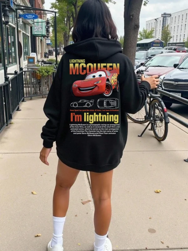 Famiglia Uomo Donna Sally I'm Lightning Cars McQueen Felpe grafiche Accessori Coppia Top Pullover Felpa Abbigliamento Harajuku 2