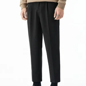 Pantaloni di lana da uomo Pantaloni spessi autunno/inverno da uomo Slim Business Fashion Pantaloni da lavoro formali in tessuto da ufficio sociale B25 1