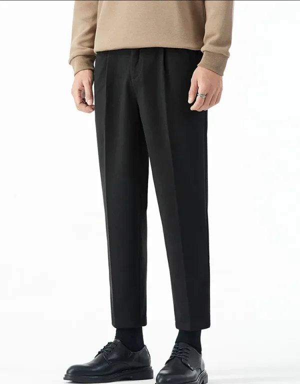 Pantaloni di lana da uomo Pantaloni spessi autunno/inverno da uomo Slim Business Fashion Pantaloni da lavoro formali in tessuto da ufficio sociale B25 1