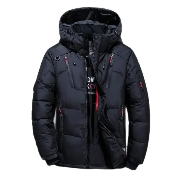 Parka da uomo in piuma d'anatra bianca - Giacca invernale da 20 gradi Parka da neve caldo spesso da uomo Cappotto Giacca a vento Parka con cappuccio Cappotto Hombre 4