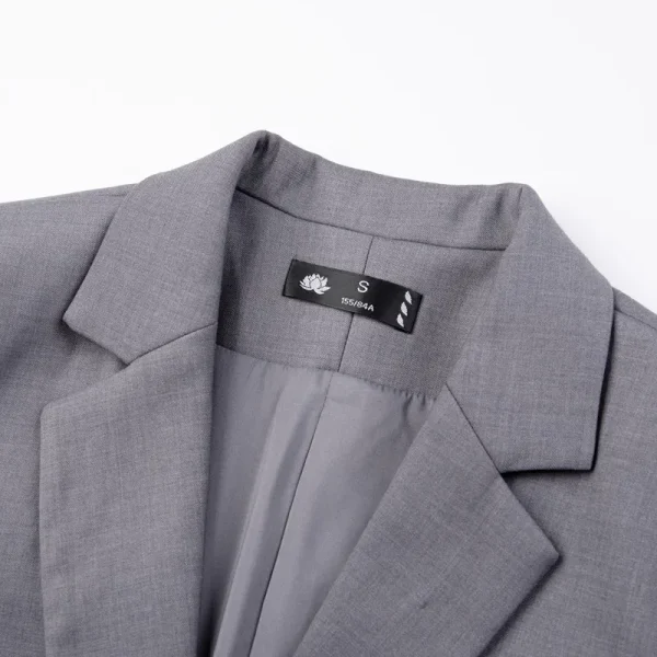 NAVIU Set di pezzi da traino Completi da donna 2024 Nuove signore da ufficio Elegante scollo a V Manica lunga Giacca sottile Solido Gonna sottile Abiti Rosso 6