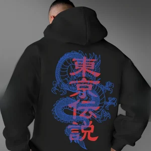 Felpa con cappuccio stampata con grafica drago Promo Felpa da uomo autunno inverno moda casual felpa a maniche lunghe abbigliamento da strada quotidiano 1