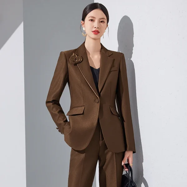 NAVIU Primavera Autunno Set da donna 2024 Nuova versione coreana Slim Professionale Casual Sui Elegante Office Ladies Tow Piece Abbigliamento da lavoro 2