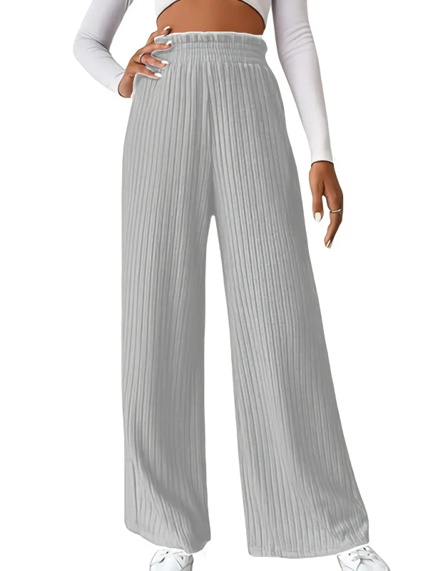 Nuovi pantaloni casual in maglia larga autunno e inverno da donna 3