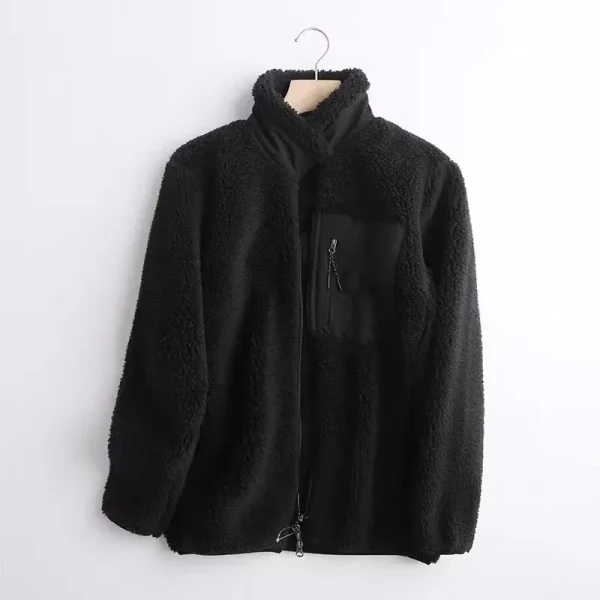 Calda giacca in pile per uomo e donna, capispalla autunno inverno antivento, vestibilità ampia, cappotto corto dalla Cina continentale 3