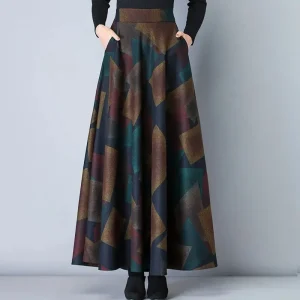 Inverno Nuovo Plus Size Abbigliamento donna Gonna a trapezio di media lunghezza Autunno/Inverno Abito lungo per le donne Abbigliamento casual alla moda 1