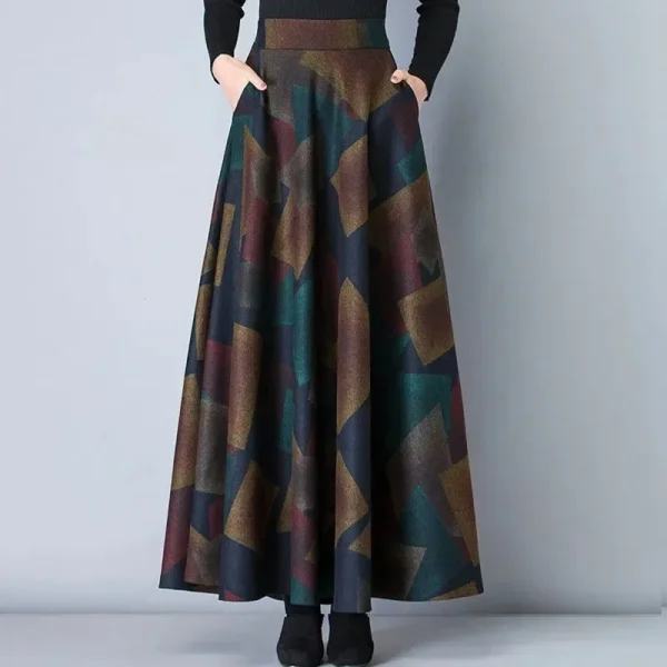 Inverno Nuovo Plus Size Abbigliamento donna Gonna a trapezio di media lunghezza Autunno/Inverno Abito lungo per le donne Abbigliamento casual alla moda 1