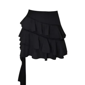 Minigonna con volant da donna Balletto coreano Core 2000s Estetico Party Design Coquette Gyaru Gonna asimmetrica Vintage Mori Girl Nuovo 1