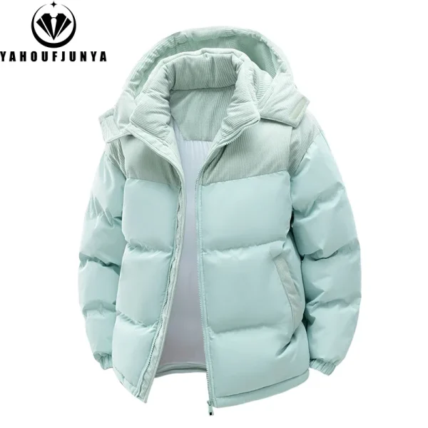 Autunno Inverno Uomo Outdoor Giacca frangivento con cappuccio rimovibile Cappotti Uomo Capispalla caldo Moda casual Parka solido Giacca Top maschili 4