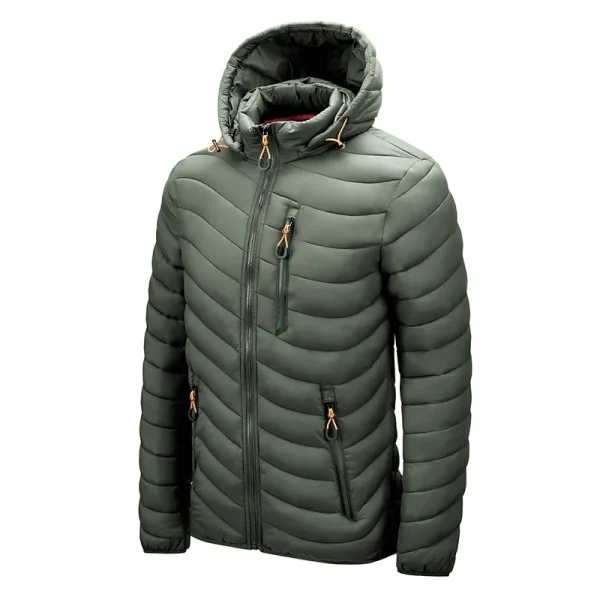 CHAIFENKO Marca Inverno Caldo Giacca Impermeabile Da Uomo 2025 Nuovo Autunno di Spessore Con Cappuccio Parka Mens Moda Casual Giacca Sottile Cappotto Da Uomo 5