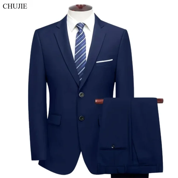 Abiti da uomo di alta qualità per matrimonio 3 pezzi 2 set giacche eleganti gilet pantaloni blazer elasticizzato su misura formale completo 2025 costume 6