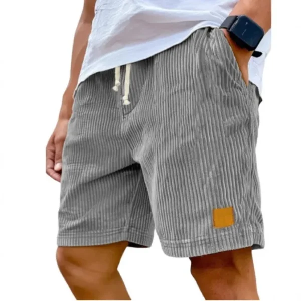 Pantaloncini casual in velluto a coste retrò da uomo Pantaloni sportivi solidi moda uomo Pantaloni corti in velluto a coste Harajuku Nuovi abiti da uomo Roupas 4