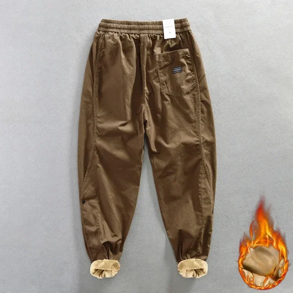 Inverno Nuovo 100% Cotone Cargo Velluto Pantaloni Invernali da Uomo Comodo Addensato Morbido Tenere al Caldo Retro Pantaloni da Strada AZ640 2