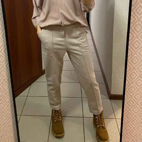 Addensare pantaloni a matita da donna 2025 pantaloni autunno inverno stile OL tuta da lavoro femminile pantaloni larghi pantaloni femminili Capris 6648 2