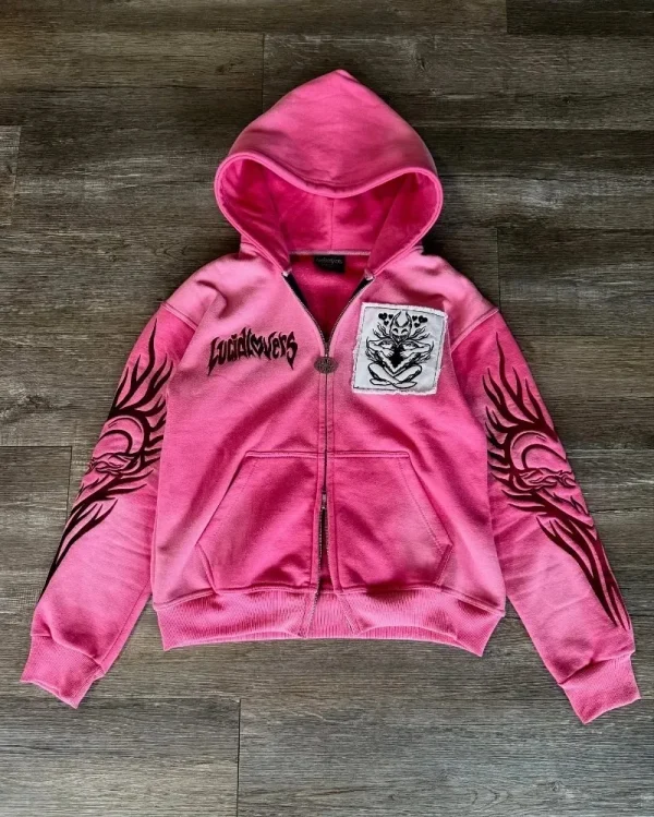 Autunno e inverno nuova moda lettera ricamo patch maglione con cerniera donna Y2K Harajuku maglione sportivo Joker casual gotico retrò 3